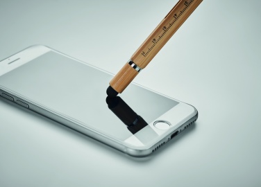 Logotrade promotional merchandise image of: Spirit level pen in bamboo